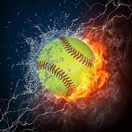 Baseball on fire